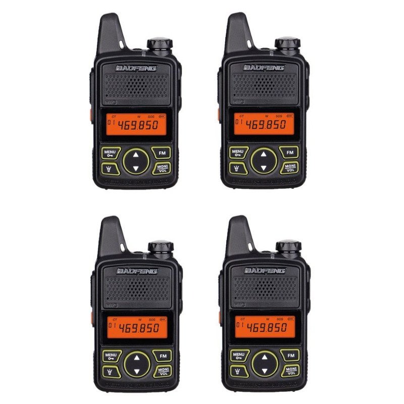 4 Τεμάχια Baofeng T1 μίνι Φορητοί επαγγελματικοί ασύρματοι για επαγγελματική η ερασιτεχνική χρήση