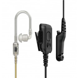 Motorola PMLN8083A – Επαγγελματικό Ακουστικό Επιτήρησης 2 Καλωδίων με PTT & Διαφανή Σωλήνα