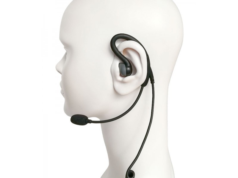 Handsfree ακουστικό PWR-MIC-1-K - για Baofeng  με μικρόφωνο τύπου ΒΟΟΜ και NOISE CANCELLING (2Pin)