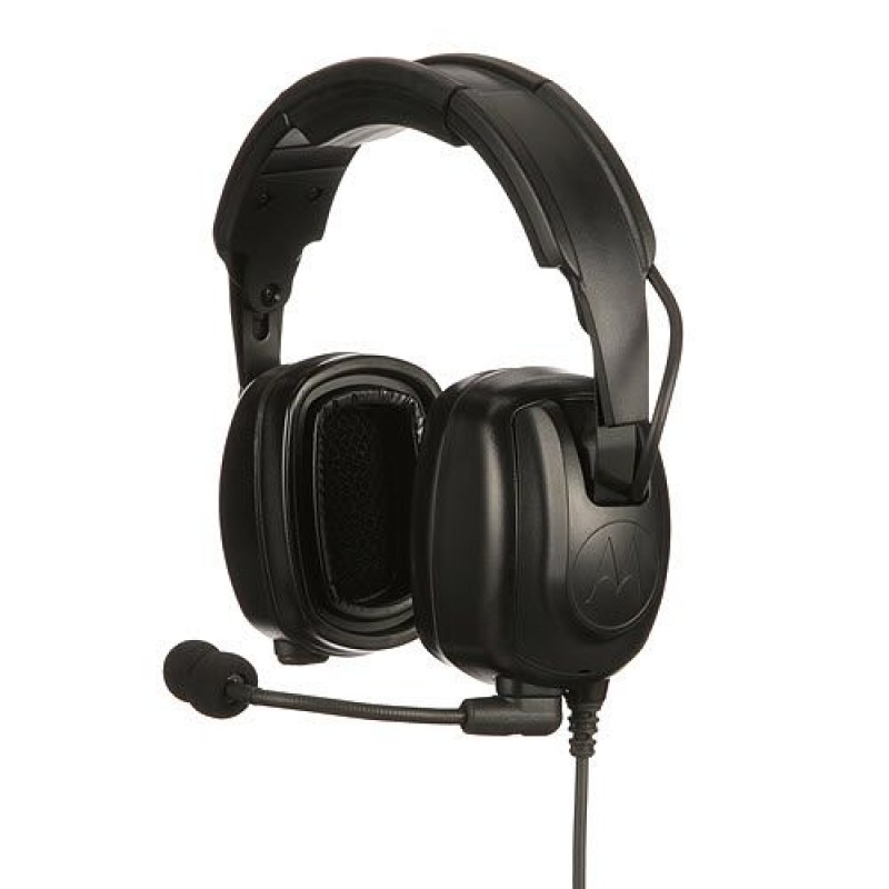  Motorola PMLN7465A – Ενίσχυστο Over‑the‑Head Headset με Μικρόφωνο & PTT (Heavy Duty, 24 dB NRR)